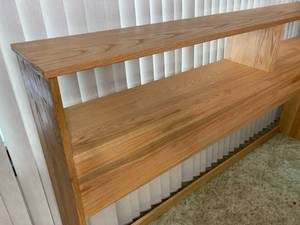 lot 131 image: King size custom Wood Headboard