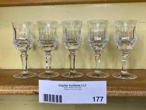lot 177 image: Vintage 1960s Waterford Crystal Wine Glass