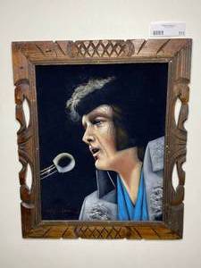 lot 213 image: Velvet Elvis Painting
