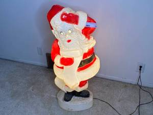 lot 219 image: Vintage Large Plastic Santa Clause Figure