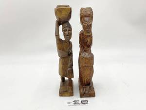 1980 St Thomas Virgin Islands Hand-Carved Wooden Sculptures