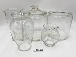 Assorted Glass Jars & Vases