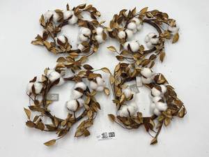 Mini Decorative Cotton Plant Wreaths