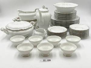 Crown Jewel Fine China 33 Piece Set and Noritake Ivory China Bowl