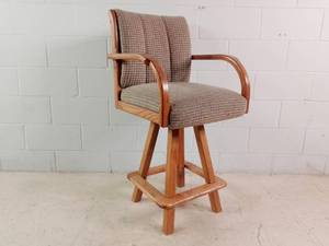 Brown Cushioned Stool