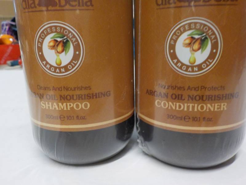 lot 477 image: 2 bottles Argan Diabella Shampoo an...