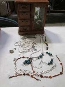 lot 77 image: Jewelry Box & Misc. Jewelry...