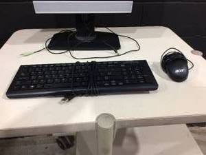 lot 4 image: Dell Monitor As501 On Stand With Speaker Sound Bar, Keyboard & Mouse - Tested As Working