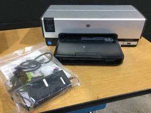 lot 11 image: MSRP $700&nbspHP Deskjet 6940 Up to 36 ppm Black Print Speed Up to 4800 optimized dpi color and 1200 input dpi Color Print Quality InkJet Workgroup Color Printer - Tested As Working