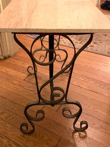lot 31 image: Small Marble Top Accent Table