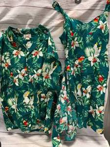 lot 17 image: Evergreen Island His (size large) & Hers (size XL) Shirt and Dress