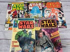 lot 40 image: Lot of 5 Star Wars Comics from the 1979 & Early 80s