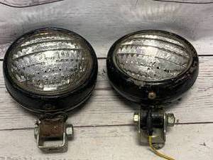 lot 48 image: Lot of 2 Vintage Tractor Lights 5 Diameter