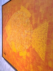 lot 37 image: Amazing Large Fish Oil Painting