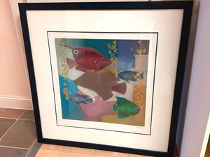 lot 38 image: Framed Fish Themed Art
