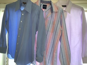 lot 56 image: Three Mens Long Sleeve Dress Shirts