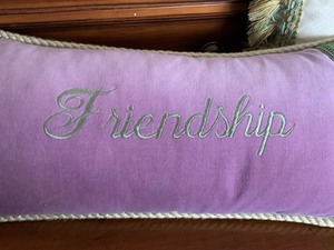 lot 111 image: Five Small Decorative Throw Pillows