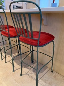 lot 128 image: Set of Three Barstools by Robert Allen