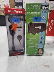 Kwickset Bronze Single Cylinder Door Handleset and 1 mailbox