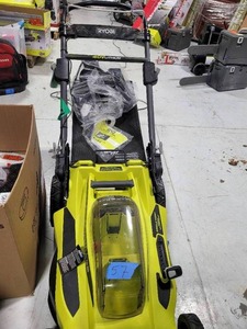 Ryobi 40-Volt Brushless Lithium-Ion Cordless Battery Walk Behind Push Lawn Mower