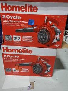 2 HomElite 2-Cycle Handheld Gas Leaf Blower