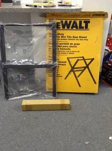 lot 24 image: Stand for D24000 10 in. Wet Tile Saw by DEWALT- open box not used