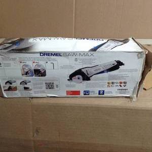 lot 31 image: Saw-Max 6 Amp Variable Speed Corded Tool Kit for Wood, Plastic and Metal by Dremel- open box not used