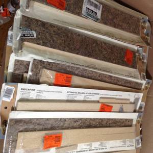 lot 52 image: Laminate Endcap Kit in Milano Brown with Tempo Edge by Hampton Bay- mixed set of 13