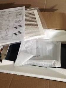 lot 62 image: 80 CFM Ceiling Bathroom Exhaust Fan with Light and 1300-Watt Heater by Broan-NuTone- open box