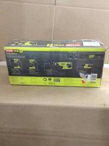 lot 72 image: 18-Volt ONE Lithium-Ion Cordless 4-Tool Combo Kit with (2) Batteries, 18-Volt Charger, and Bag by RYOBI- open box not used