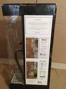 lot 87 image: Torrey Pines Satin Nickel Low Profile Single Cylinder Entry Door Handleset with Torrey Door Lever feat SmartKey Security by Baldwin- open box