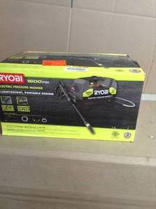 lot 88 image: 1,600 PSI 1.2 GPM Electric Pressure Washer by RYOBI- open box not used