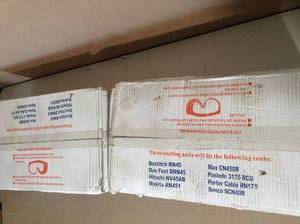 lot 111 image: Coil Roofing Nails Galv-zinc chromate 1-12x120 by ABC Supply Co- set of 2