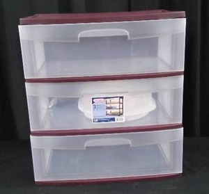lot 21 image: NEW STERILITE 3 DRAWER CART