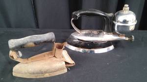 lot 62 image: 2 VINTAGE IRONS