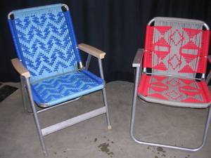 lot 74 image: RETRO LAWN CHAIRS