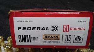 lot 0F image: 9MM LUGER AMMO