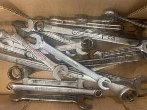 lot 67 image: Box Full of Wrenches