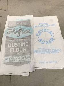 lot 71 image: Vintage Flour & Sugar Cloths