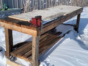 lot 83 image: Work Bench with Royal Bench Vise