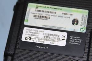 lot 34 image: HP Compaq nx9600 Notebook  Laptop PC Computer System with Maxtor External Hard Drive &