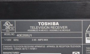 lot 50 image: Toshiba 40E200U 40 1080p Full HD LCD Television  TV