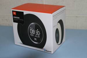 lot 51 image: JBL Horizon Bluetooth Clock Radio with USB Charging & Room-Filling Stereo Audio