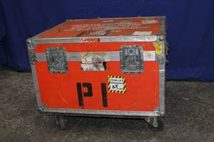 lot 67 image: Heavy Duty Foam Lined & Compartmentalized Shipping  Travel  Road Case with Casters