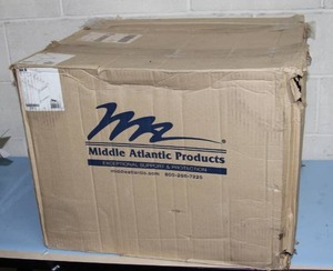 lot 83 image: Middle Atlantic SBX-Series 19 Fixed Wall Mount Audio  Video Equipment Rack (MSRP $500)