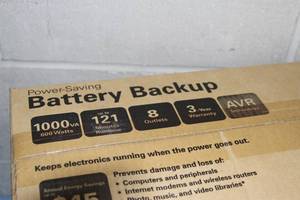 lot 91 image: New in Box APC Pro Battery Back-up UPS Power Surge Protector  Protection System - Model BR1000G