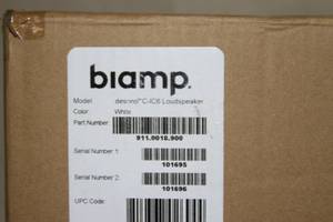 lot 99 image: New in Box PAIR of Biamp Desono C-IC6 2-Way 6.5 Pro Audio White Ceiling Speakers