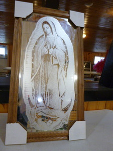 Our Lady of Guadalupe Framed Etched Mirror