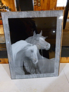 Horses Reversed Etching