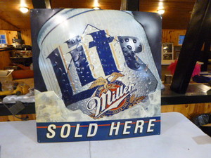 Miller Lites Tin Beer Sign